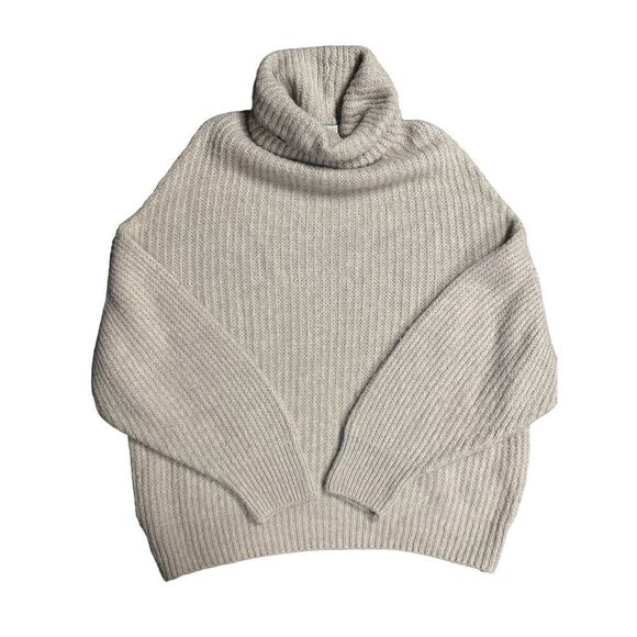 Suzy D dusty rose grey cowl neck sweater large - Picture 1 of 3